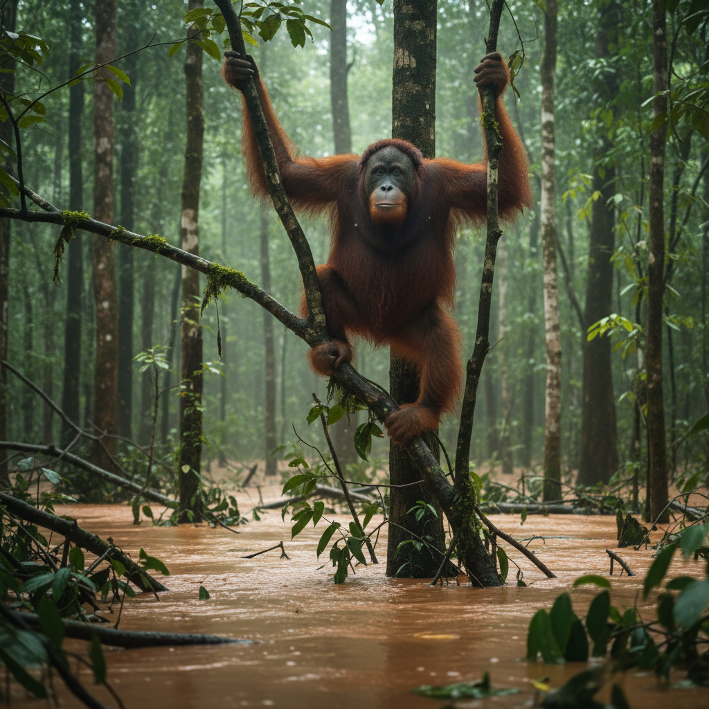 A Flood Just Killed Up to 11 Percent of the World’s Rarest Orangutan