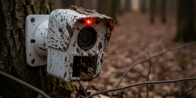How do scientists use camera traps to study nocturnal wildlife